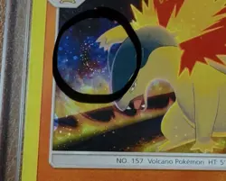 2019 Pokemon TCG Typhlosion Black Star Promo Cosmos Holo SM185 Sun & Moon SWIRL - Image 3