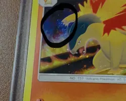 2019 Pokemon TCG Typhlosion Black Star Promo Cosmos Holo SM185 Sun & Moon SWIRL - Image 4