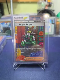 Pokemon TCG Lt. Surges Bargain SIR Trainer 185/132 Mega Evolutions Near Mint - Image 1