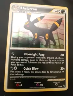 UMBREON 10/90 HGSS: Undaunted HOLO RARE Pokemon TCG card LP - Image 1