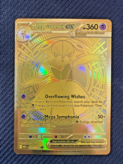 Mega Gardevoir EX Mega Hyper Rare Gold 187/132 Mega Evolution Pokemon - Image 2
