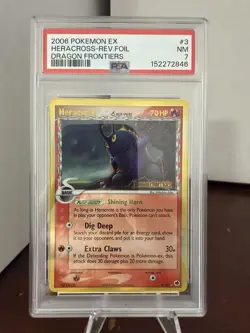 Pokemon Heracross EX Dragon Frontiers Reverse Holo PSA 7 - Image 1