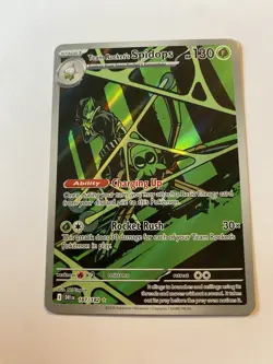 Pokemon Company Team Rocket's Spidops 187/182 IR Holo 130HP English Sv10 - Image 1