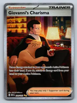 Giovanni's Charisma 204/165 - Holo - SV: Scarlet & Violet 151 - NM - Pokemon TCG - Image 1