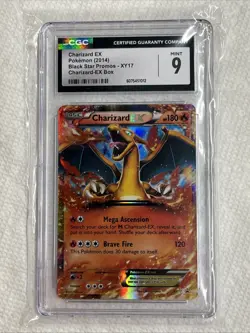 2014 Pokemon Charizard EX Black Star Promo XY17 CGC 9 Free Shipping - Image 1