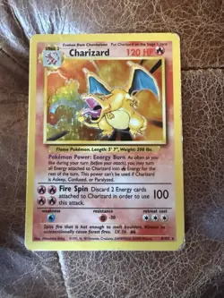 Original 1999 Pokemon Base Set Charizard Holo (4/102). - Image 1