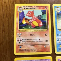 Pokemon Base Set Pokemon Card Lot Of 4 Charmeleon, Wartortle, Haunter, Kadabra - Image 2
