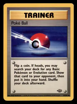 Poke Ball 64/64 Common Jungle Pokemon Unlimited Lightly Played - Image 1
