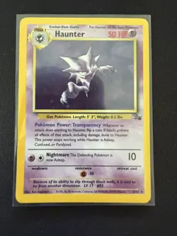LP Haunter 6/62 Holo Rare Fossil Pokemon Unlimited Holo 1999 - Image 1