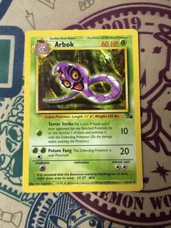 Arbok 31/62 - Fossil Unlimited Edition - WOTC Pokemon TCG - Image 3