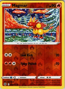 Magmar 019/172 Common Brilliant Stars Pokemon Reverse Holo NM - Image 1