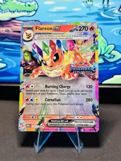 Pokemon Flareon Ex 014/131 Prismatic Evolutions Stamped Promo - Image 1