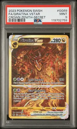 Giratina Vstar Gold Secret Pokemon Sword And Shield Crown Zenith GG69/GG70 PSA 9 - Image 1