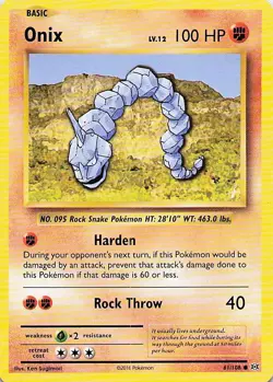 Onix 61/108 Common Evolutions Pokemon Lightly Played - Image 1