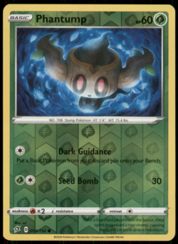 Pokemon - Phantump - 014/192 - Rebel Clash - Reverse Holo - NM/M - Image 1