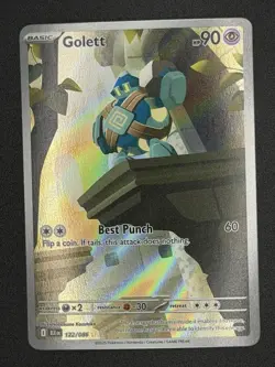 Pokemon Black Bolt - Golett Illustration Rare 122/086 - Image 1