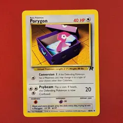 5-08-13 PWE pokemon unplayed 2000 team rocket 48/82 porygon - Image 1