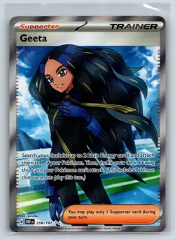 Geeta 218/197 Ultra Rare Obsidian Flames Pokemon Holo Near Mint - Image 1