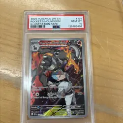 PSA 10 Team Rocket's Houndoom 191/182 Pokemon Destined Rivals Full Art Graded - Image 1