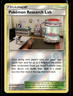 Pokemon Research Lab Reverse Holofoil SM - Unified Minds 205/236 LP - Image 1