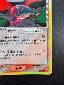 2005 Pokemon Salamence 14/113 Reverse Holo EX Delta Species - Image 5