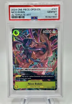2024 ONE PIECE OP09-EMPERORS IN THE NEW WORLD ALTERNATE ART NICO ROBIN PSA 10 - Image 1