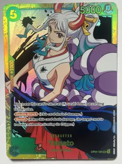 One Piece OP01 Romance Dawn Yamato OP01-121 SEC Secret Rare Base English NM - Image 1