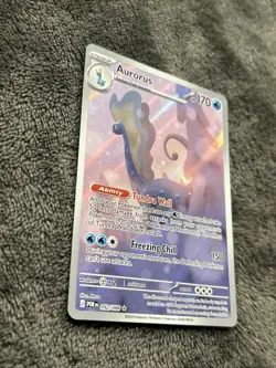 Pokemon TCG Aurorus 092/088 Holo Illustration Rare Perfect Order NM - Image 3