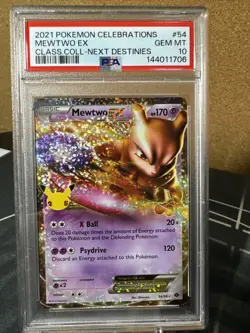 Pokemon TCG Mewtwo EX Classic Collection 54/99 Celebrations PSA10 - Image 1
