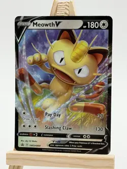 Meowth V Pokemon TCG : SWSH Black Star PROMO SWSH004 - Image 1