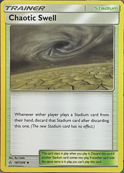 Chaotic Swell - 187/236 - Cosmic Eclipse Pokemon 2019 - Image 1