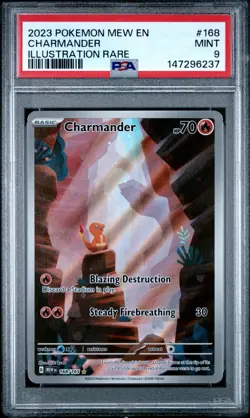 PSA 9 Charmander 168/165 Pokemon 151 Illustration Rare Scarlet & Violet - Image 1