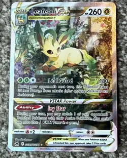 Pokemon TCG Leafeon VSTAR Crown Zenith Full Art Ultra Rare GG35/GG70 - Image 1