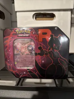 Pokemon TCG: Team Rocket Tin Team Rocket's MEWTWO EX NEW FACTORY SEALED 5 PACKS - Image 1
