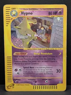 Hypno H12/H32 Aquapolis Holo Ultra Rare Pokemon TCG Nintendo e-reader MP - Image 1