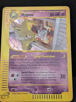 Hypno H12/H32 Aquapolis Holo Ultra Rare Pokemon TCG Nintendo e-reader MP - Image 3