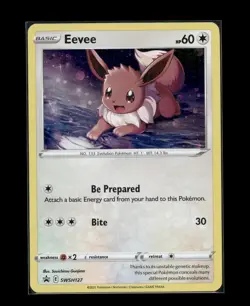 Eevee SWSH127 Promo SWSH Black Star Pokemon Near Mint - Image 1