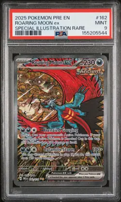 2025 POKEMON PRE EN-PRISMATIC EVOLUTIONS #162 ROARING MOON EX PSA 9 - Image 1