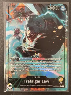 One Piece CCG Trafalgar Law OP10-022 Leader Alt Art English Edition Near Mint - Image 1