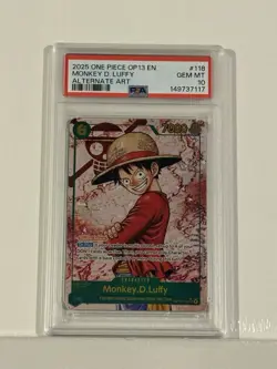 Monkey D. Luffy OP13-118 PSA 10 2025 One Piece Carrying on His Will SEC Alt Art - Image 1