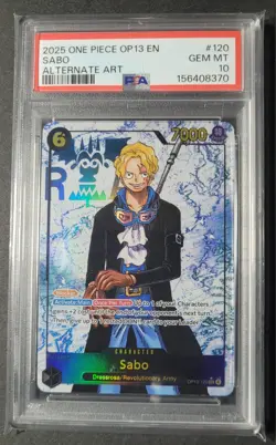2025 One Piece Op13-120 SABO Alt Art Gem Mint PSA 10 - Image 1