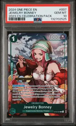 2024 ONE PIECE CHAMPIONSHIP 2023 CELEBRATION PACK #007 JEWELRY BONNEY PSA 10 - Image 1