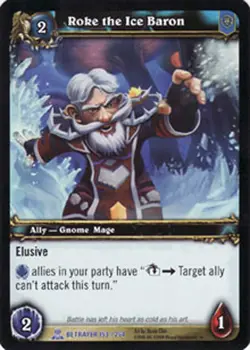 WOW WARCRAFT TCG CHAMPION DECK : ROKE THE ICE BARON X 4 - Image 1