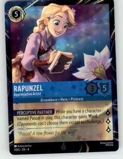 Disney Lorcana Promos Holo Foil Rapunzel Artist 1 NM Epcot Festival of the Arts - Image 1