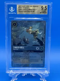 2025 Tinker Bell - Giant Fairy Disney Lorcana Glimmer Foil Promo BGS 9.5 GEM - Image 1