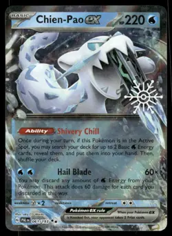 Pokemon Cards Chien-Pao ex 061/193 Snowflake Stamp Holiday Promo NM - Image 1