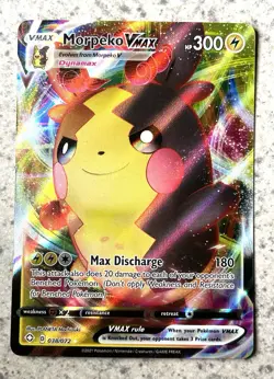 Pokemon Morpeko VMAX TCG Shining Fates Holo Ultra Rare Card 038/072 - Image 1