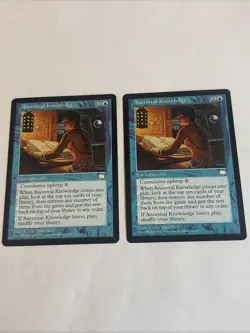 MTG Magic the Gathering Card LP - Ancestral Knowledge X2 - Image 1