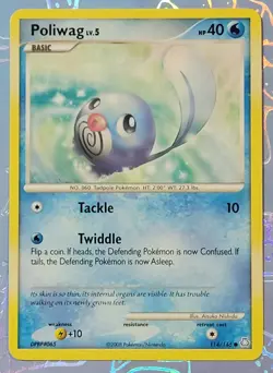 Poliwag 114/146 Great Encounters Pokemon Card VLP - Image 1