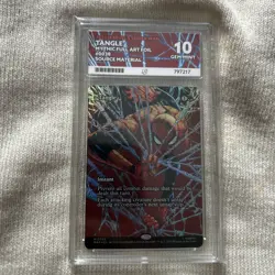 2025 MTG MARVEL'S SPIDER-MAN: SOURCE MATERIAL FOIL #0038 TANGLE PSA 10 - Image 1
